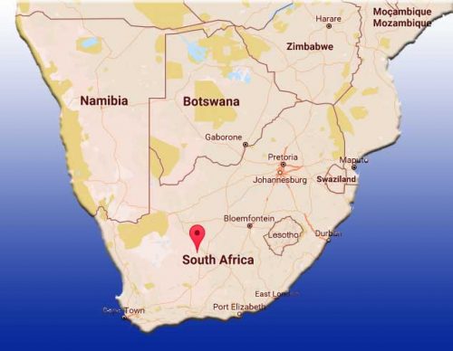 Peta Republik Afrika Selatan