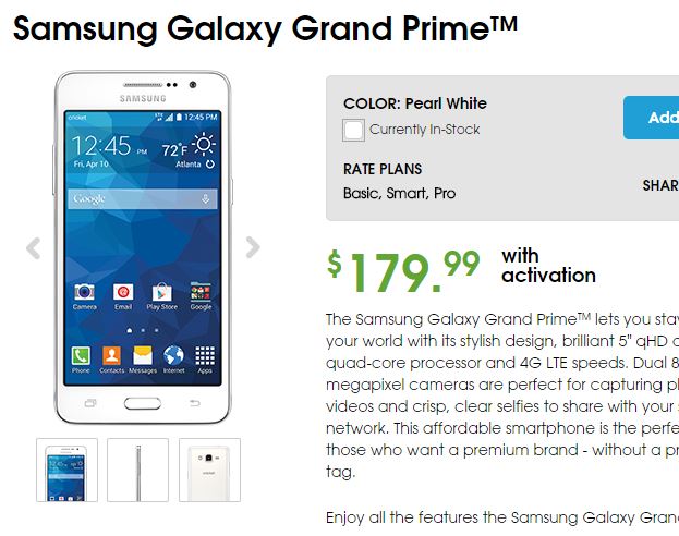 Samsung Galaxy Grand Prime Review Samsung Galaxy Grand Prime lands in the US at Cricket