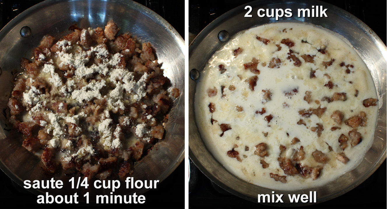 The 99 Cent Chef Country Gravy with Sausage Video Recipe