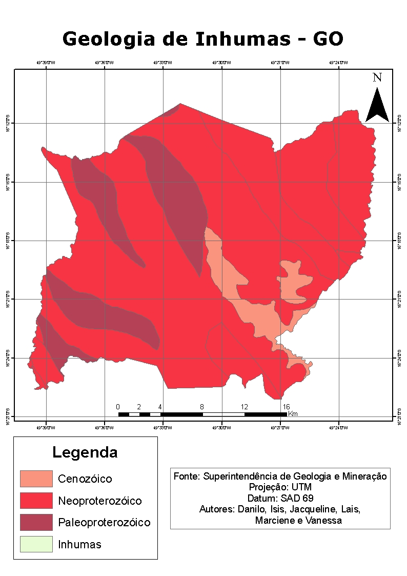 O Geoprocessamento de Inhumas Geologia da cidade de Inhumas (Goiás) O Geoprocessamento de Inhumas Geologia da cidade de Inhumas (Goiás)