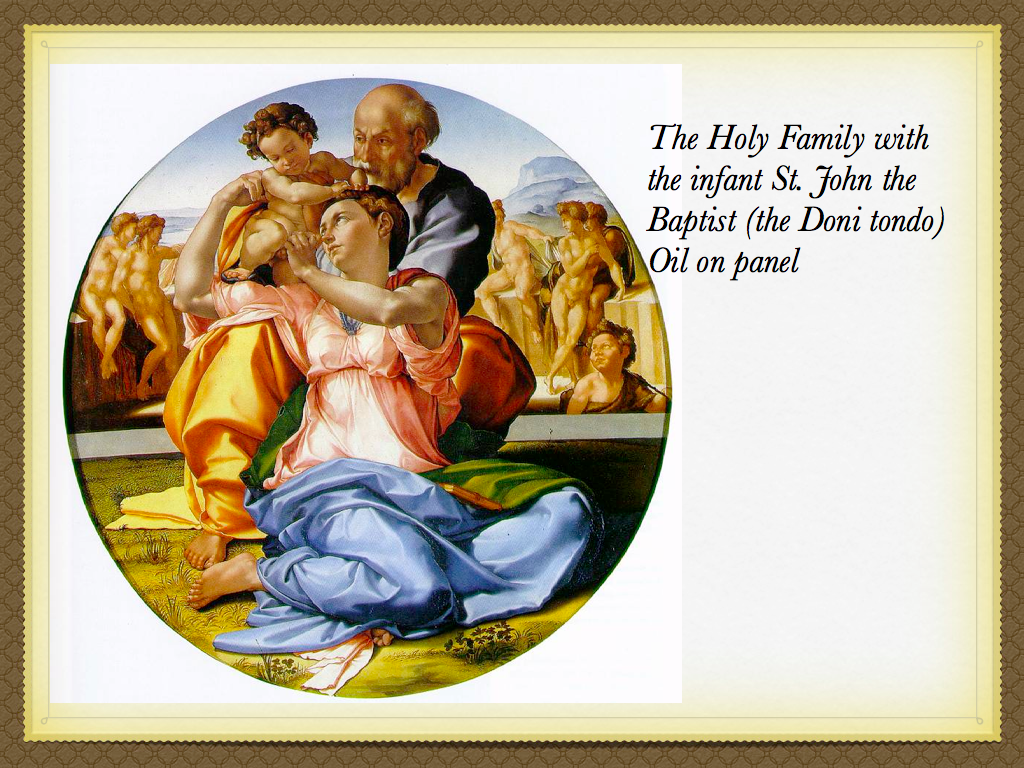 Святое семейство микеланджело картина