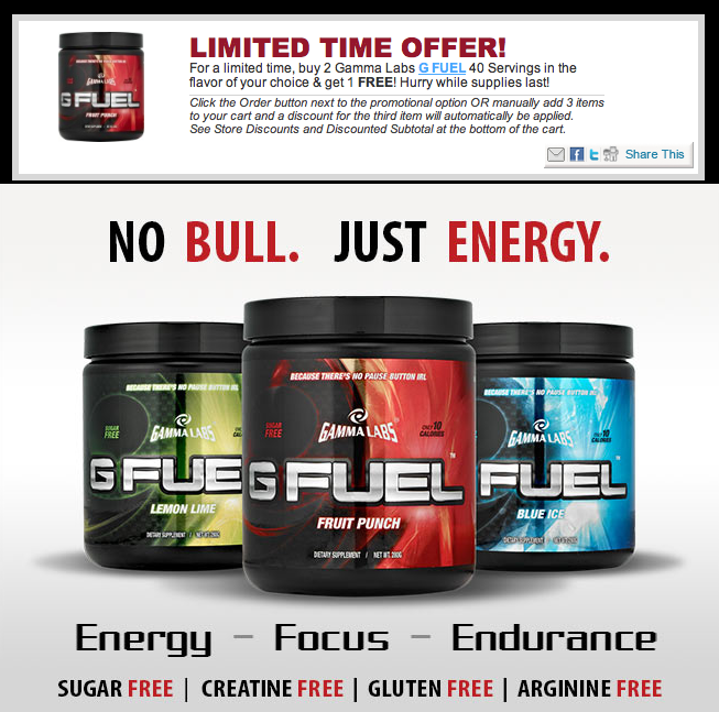 TheFugitiveInc™ GFuel, Buy 2 Get 1 Free at