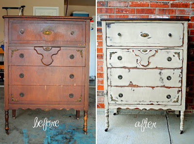 Chalk Paint Tutorial: Bedside Table Makeover using Annie Sloan Chalk Paint in Emperor's Silk and Dark Wax