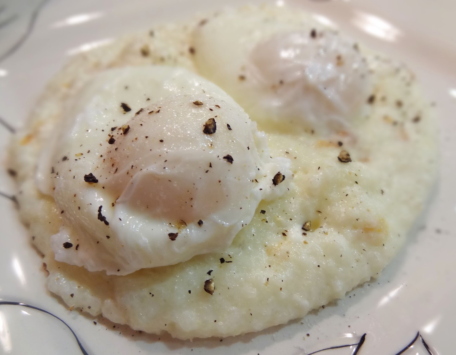 bored doe... Poached Egg over Grits