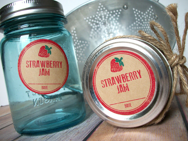 strawberry jam canning labels