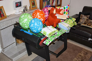 Birthday-son-presents-table-football-Pumba-cards-grotto