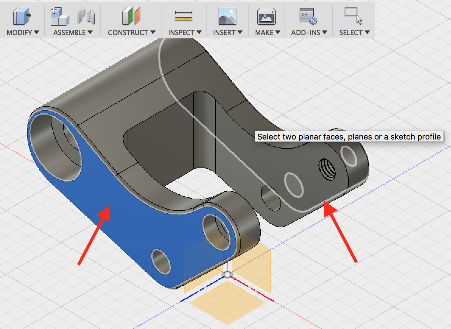 My Digital Inca Footprint Create Mirror Features in Fusion 360