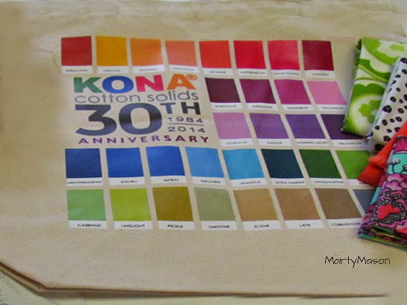 Happy 30th Anniversary to Kona cotton solids - it's a canvas tote