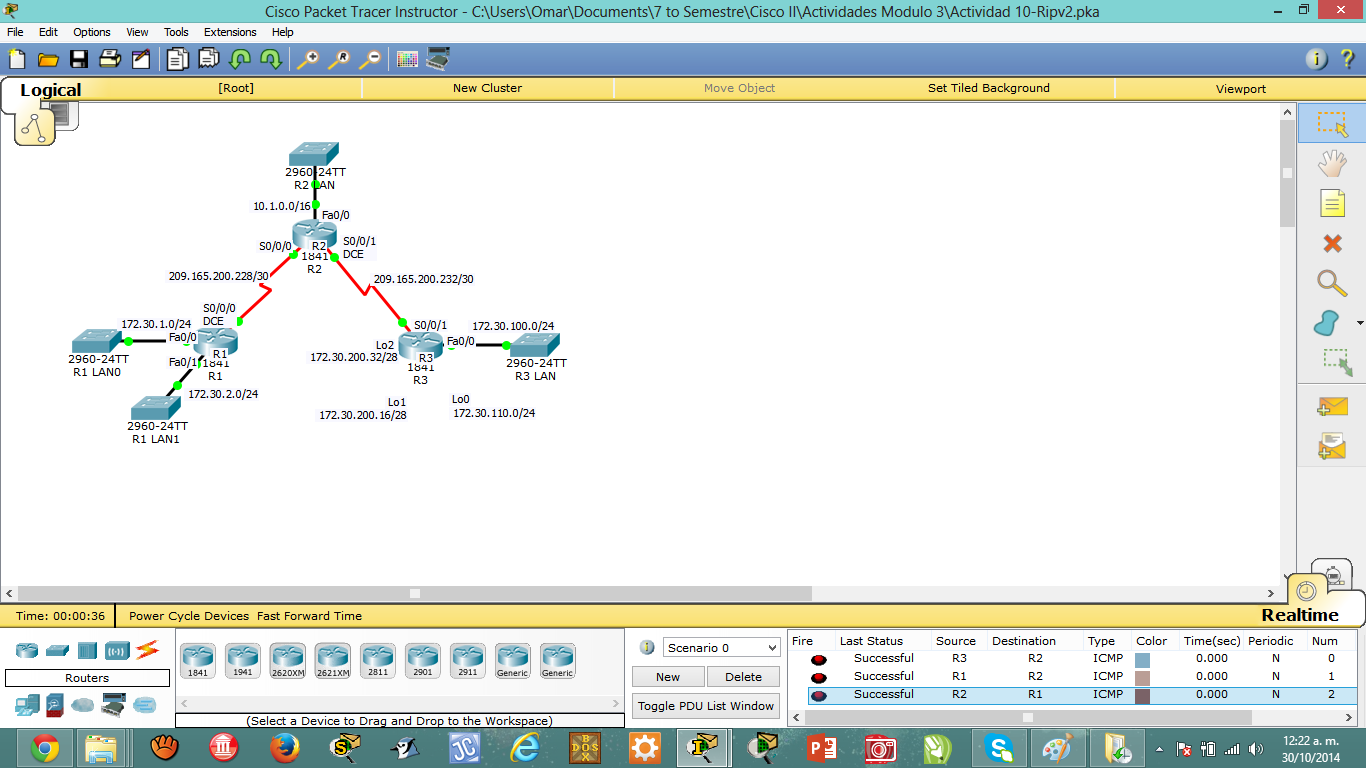 CISCO II : Actividad 12 RIPv2