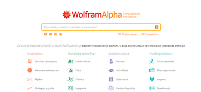 WolframAlpha motore di ricerca