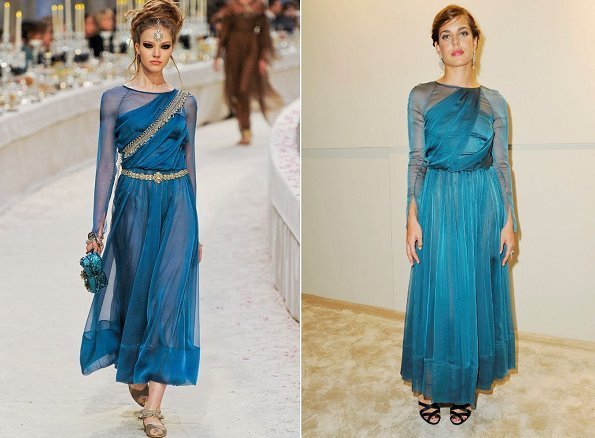 Charlotte Casiraghi wore Chanel Dress from Pre-Fall 2012 Collection.at XXVIth Biennale des Antiquaries Gala