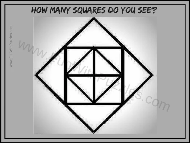 Puzzle to counting number of squares in puzzle picture