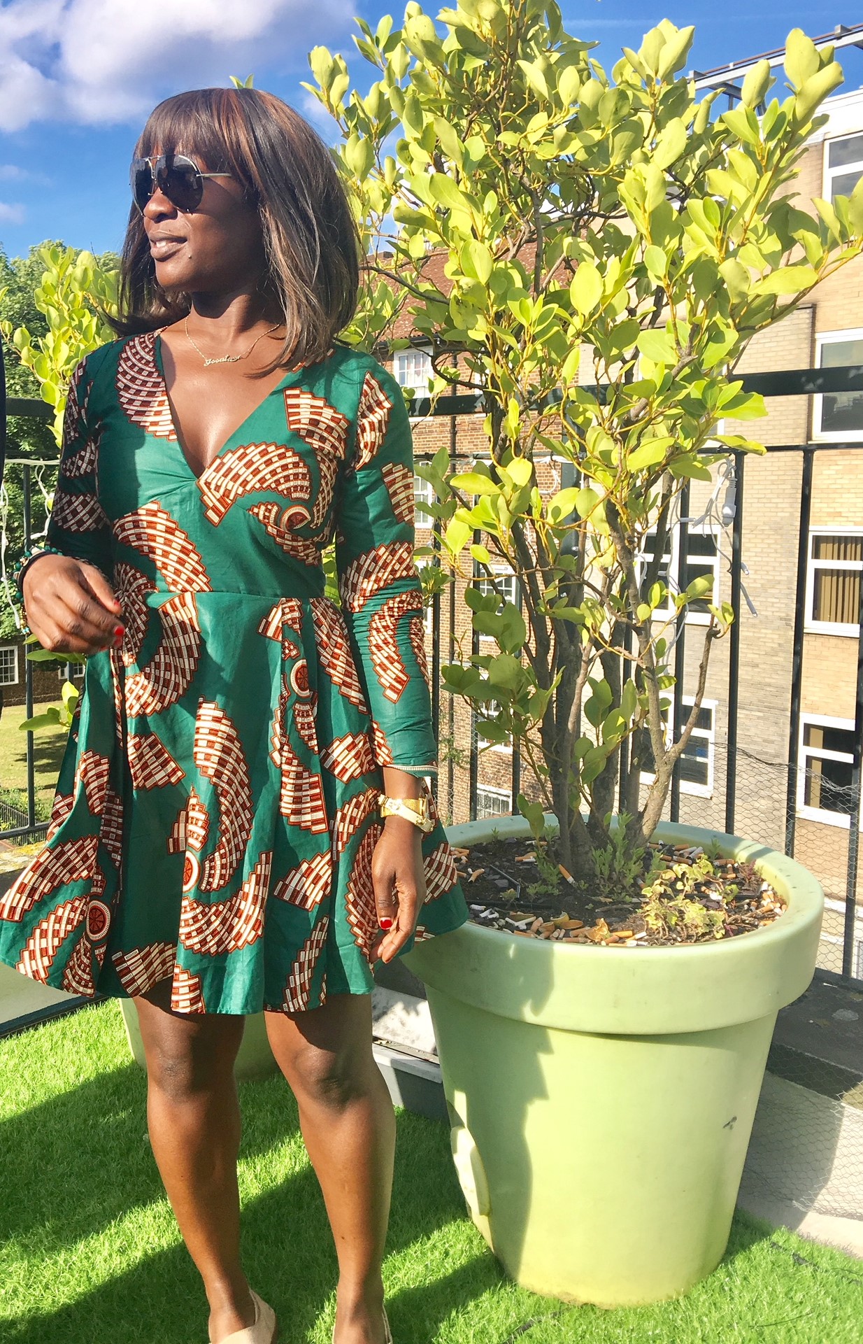 Green Skater Dress