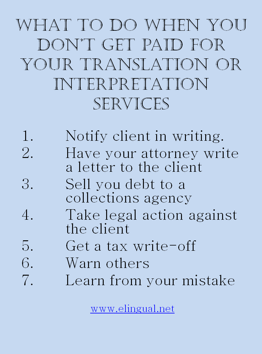 What To Do When You Don't Get Paid For Your Translation Or