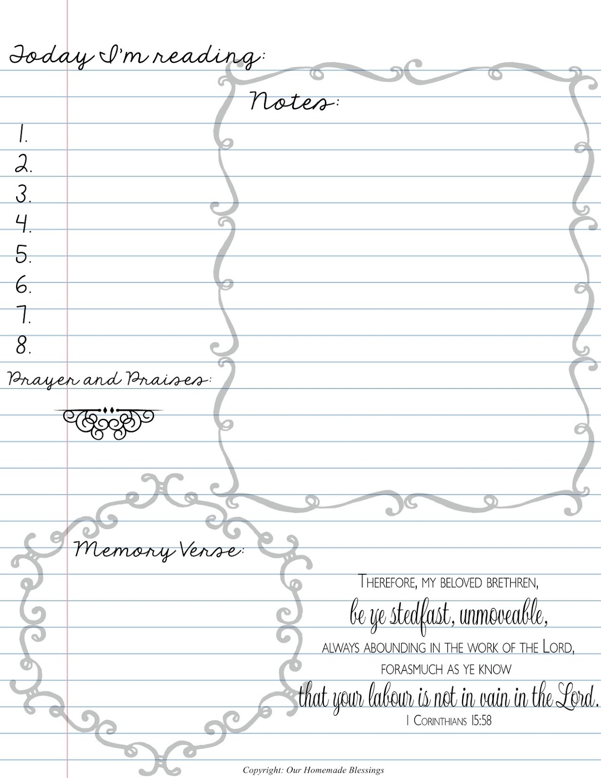 Free Printable Scripture Journal Pages