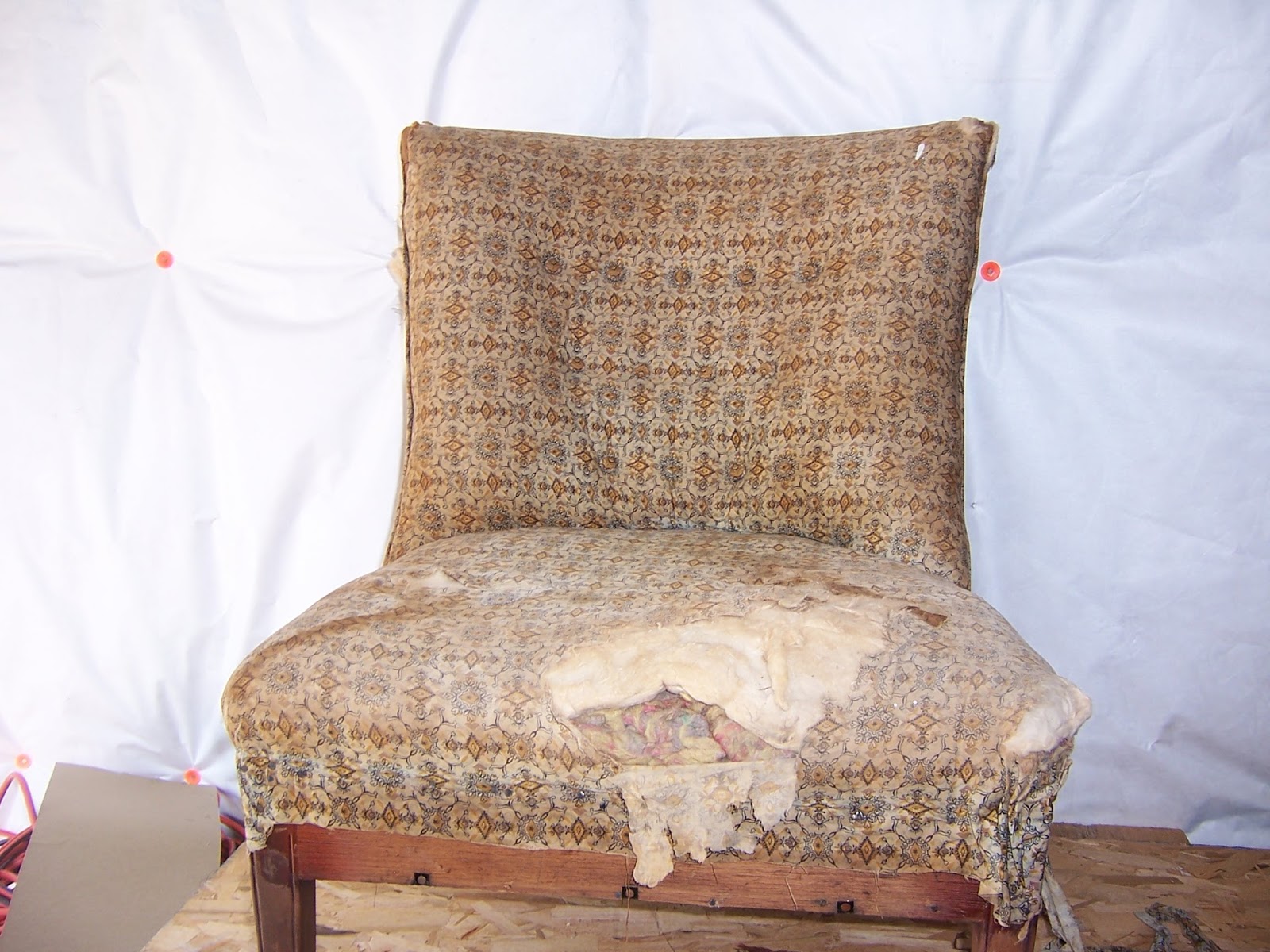 Raders Upholstery Two chairs in bad shape before and after