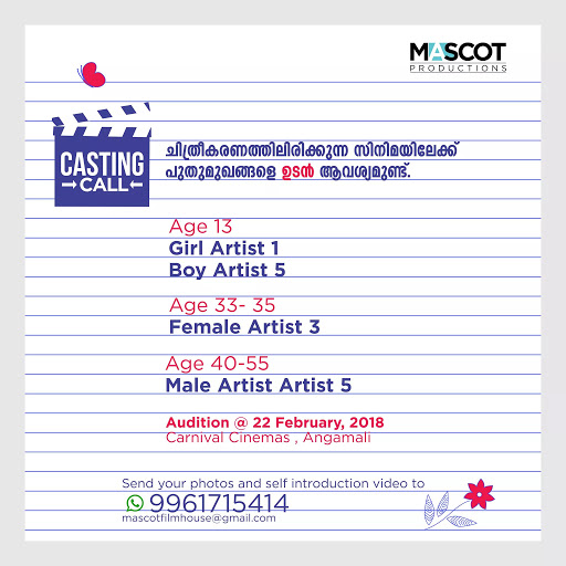 OPEN AUDITION FOR A MALAYALAM MOVIE