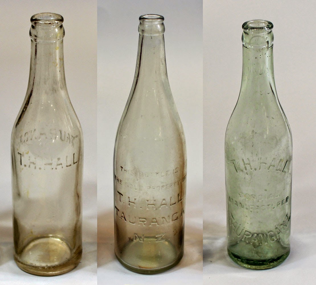 Tauranga Historical Society Bottles by T.H. Hall, Cordial Manufacturer