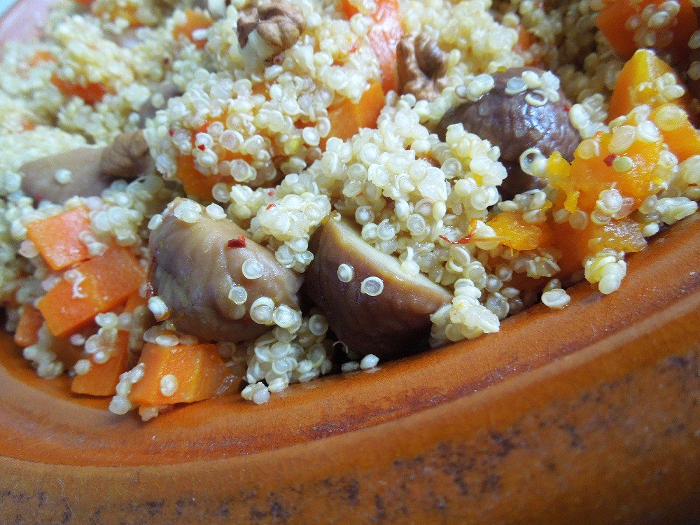 Dans mon assiette Couscous de quinoa aux marrons