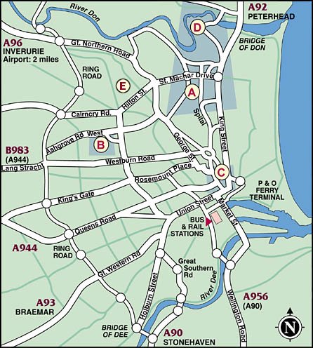 Map of Aberdeen City Pictures