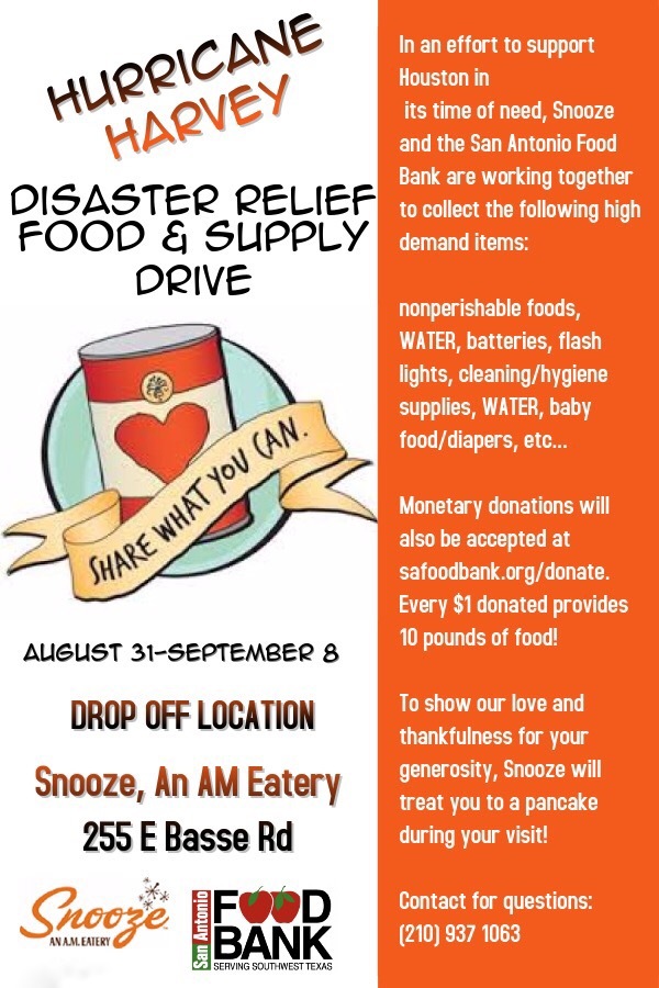 the weekend gourmet dine out and help texans recover from hurricane collecting items for texas flyer