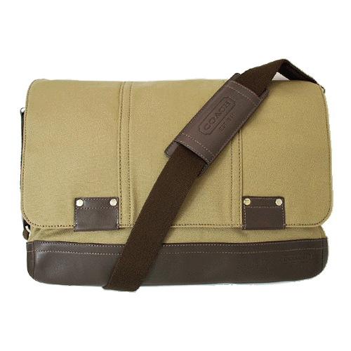 Your Coach Connection!: Coach Camden Canvas & Leather Flap Messenger Laptop Business Bag