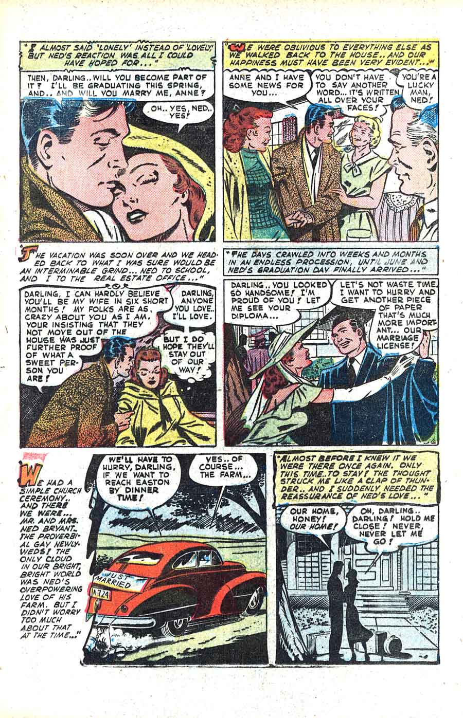 Pictorial Romances #11 st. john golden age 1950s romance comic book page art by Matt Baker