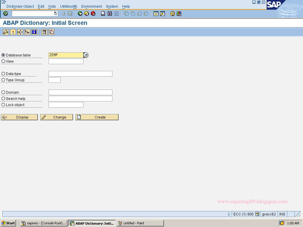 SAPABAP 2)DATA DICTIONARY(DDIC)