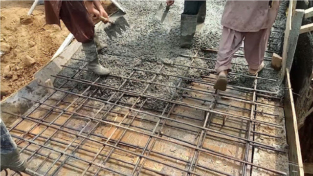 Underground culvert slab reinforcement construction