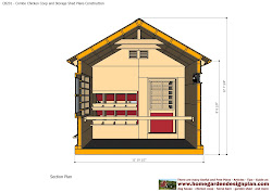 chicken plans combo coop sheds garden cb201 storage building construction shed completed perspective