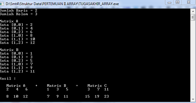 Struktur Data: Array | Tugas Pendahuluan | Tugas Akhir