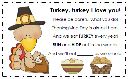 Holly's Hobbie: Turkey Poem