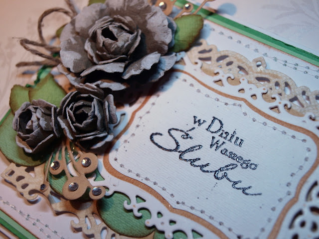 handmade wedding card by Ewa Jarlińska