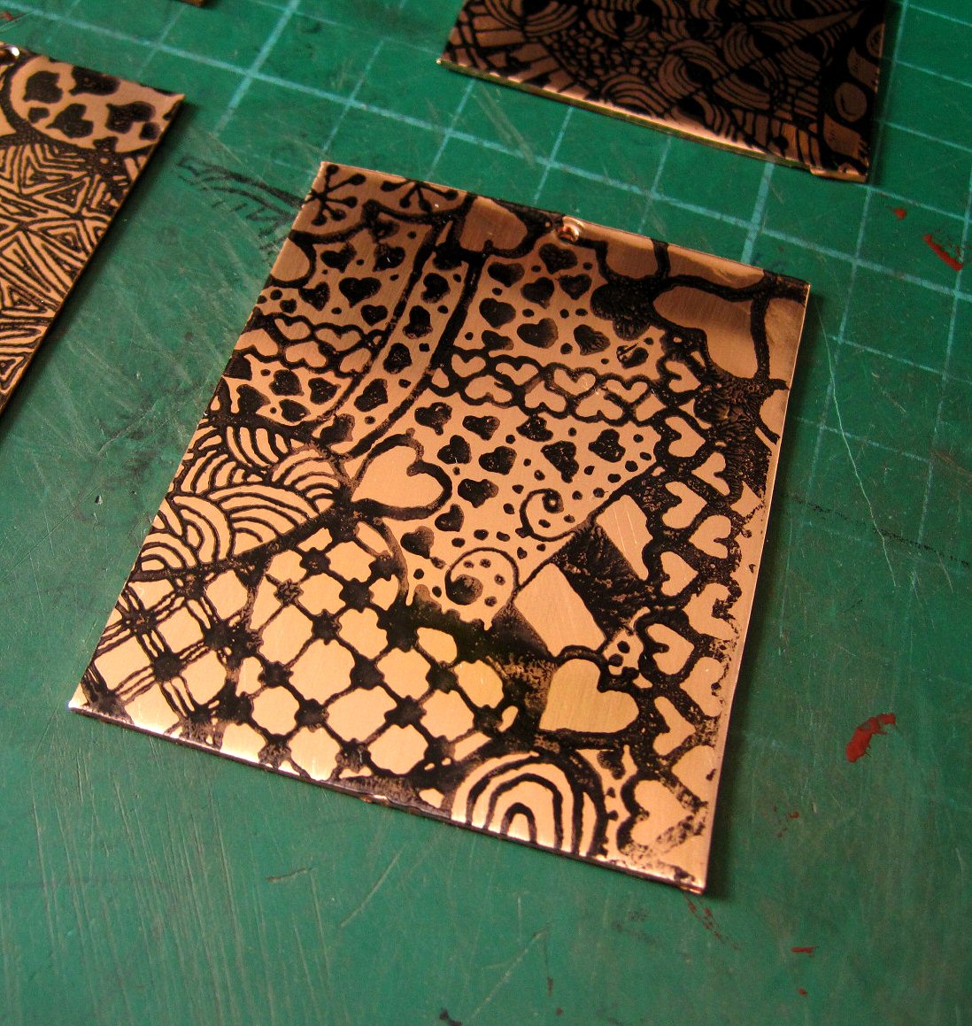 Zentangle Etching On Copper