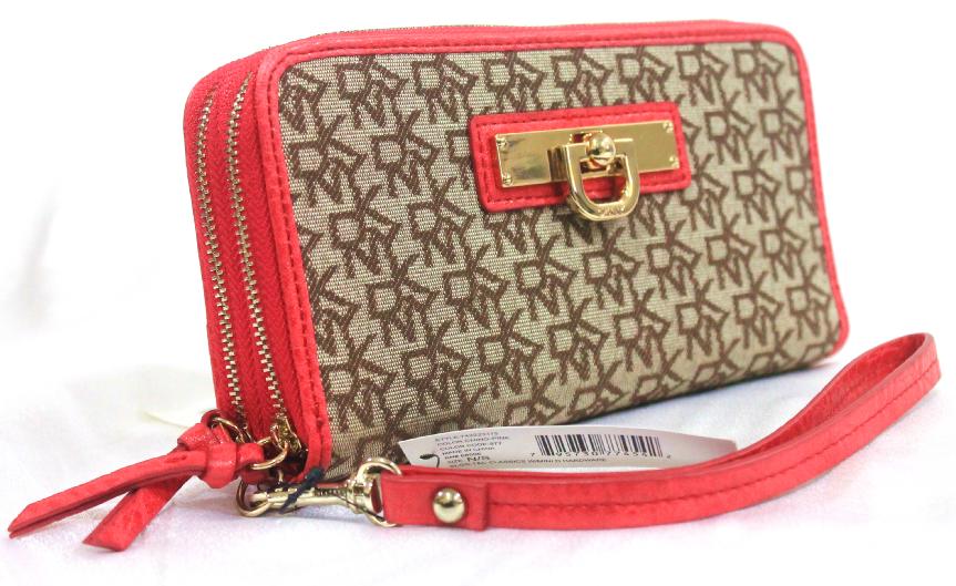 Boutique Malaysia DKNY DOUBLE ZIP WALLET CONVERTIBLE WRISTLET