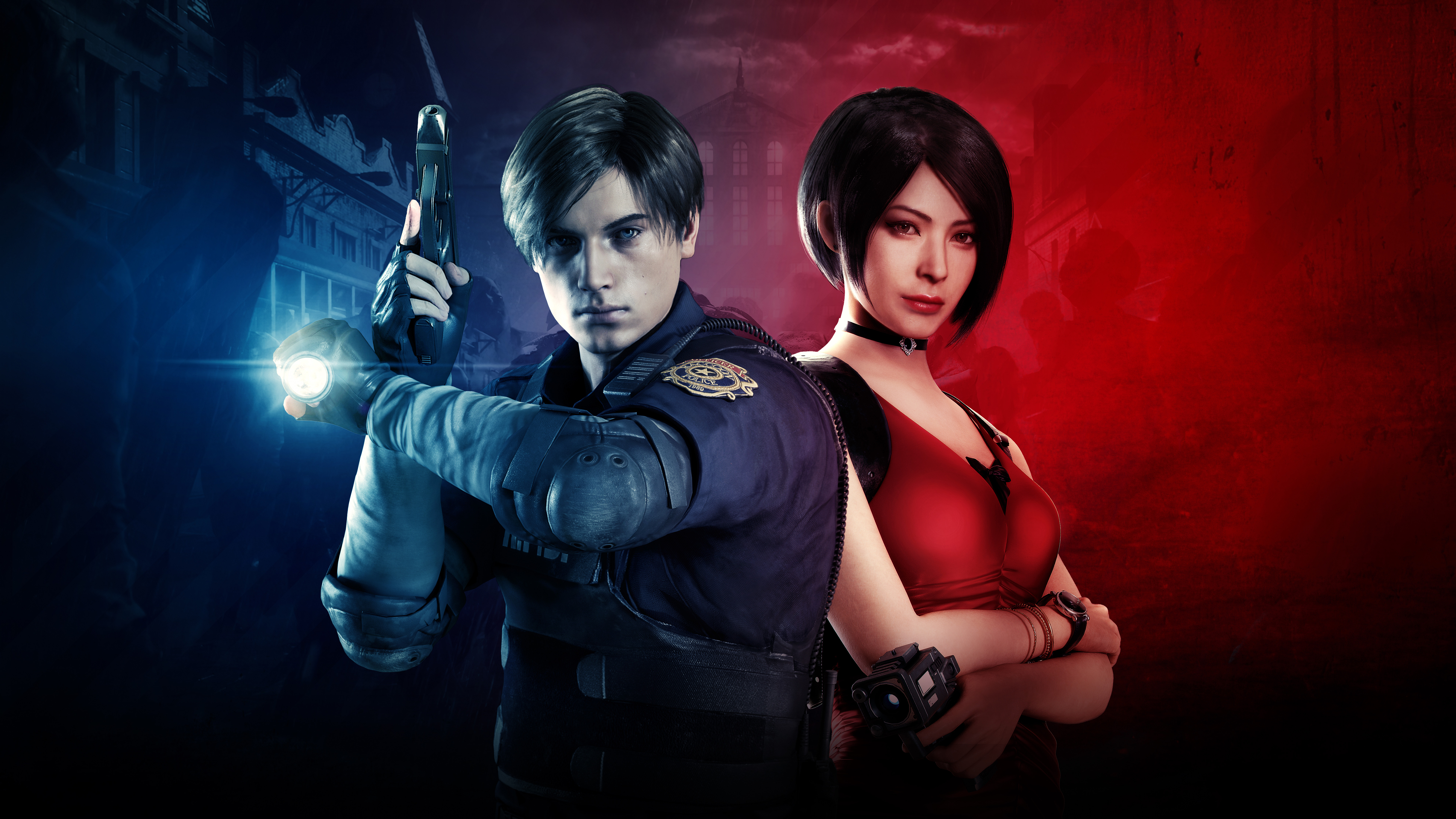 Leon S. Kennedy Ada Wong Resident Evil 2 8K Wallpaper #7