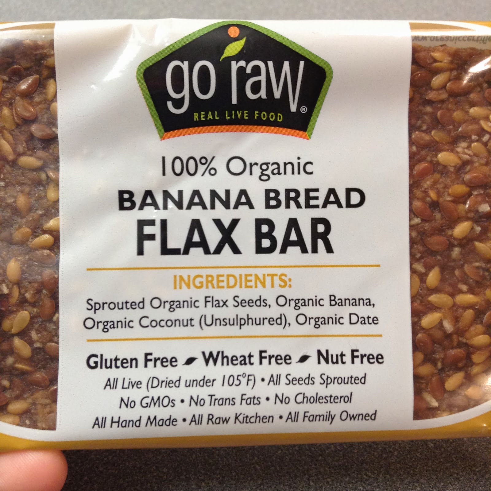 Fit2veganchick Week 1 Review GoRaw Banana Bread Flax Bar