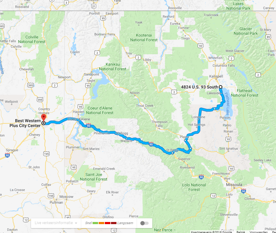 NW USA & Canada 7.2018 reisverslag Dag 17 Kalispell Spokane