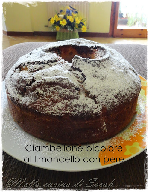 the recipe-tionist ~ ciambellone bicolore al limoncello con pere