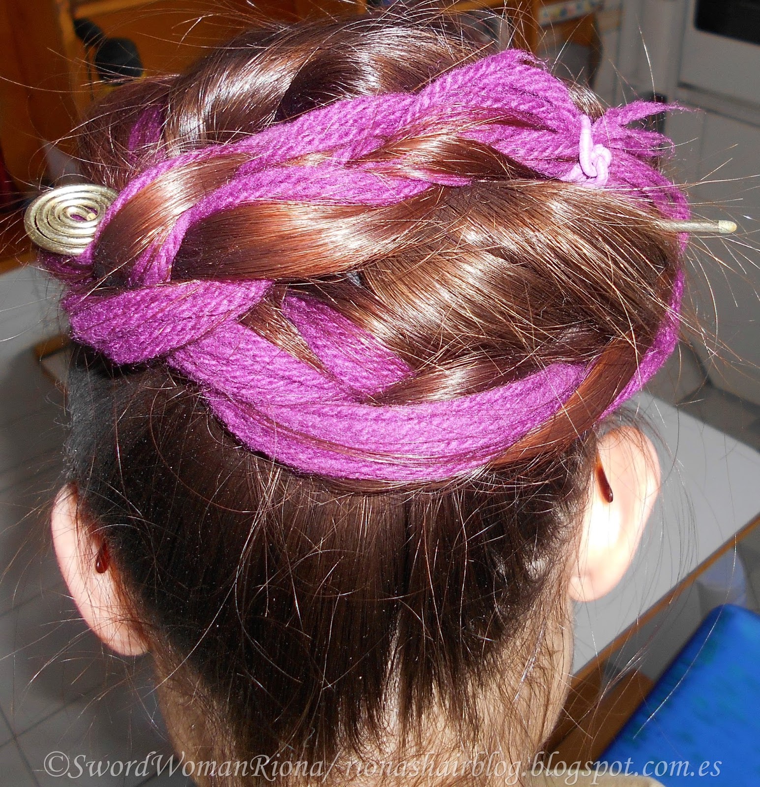 A Swordwoman's Natural Hair blog Onecoil Chinese braided bun video