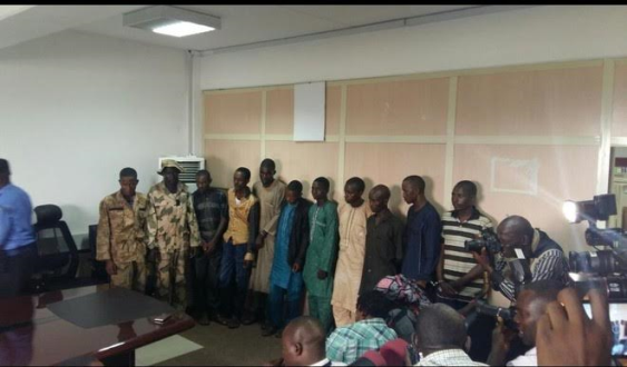 mm Photo: Police parade suspected kidnappers of Sierra Leonean envoy