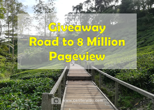 Giveaway Road to 8 Million Pageview