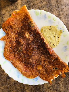 Instant thakkali dosa, dosai, tomato rave dosa