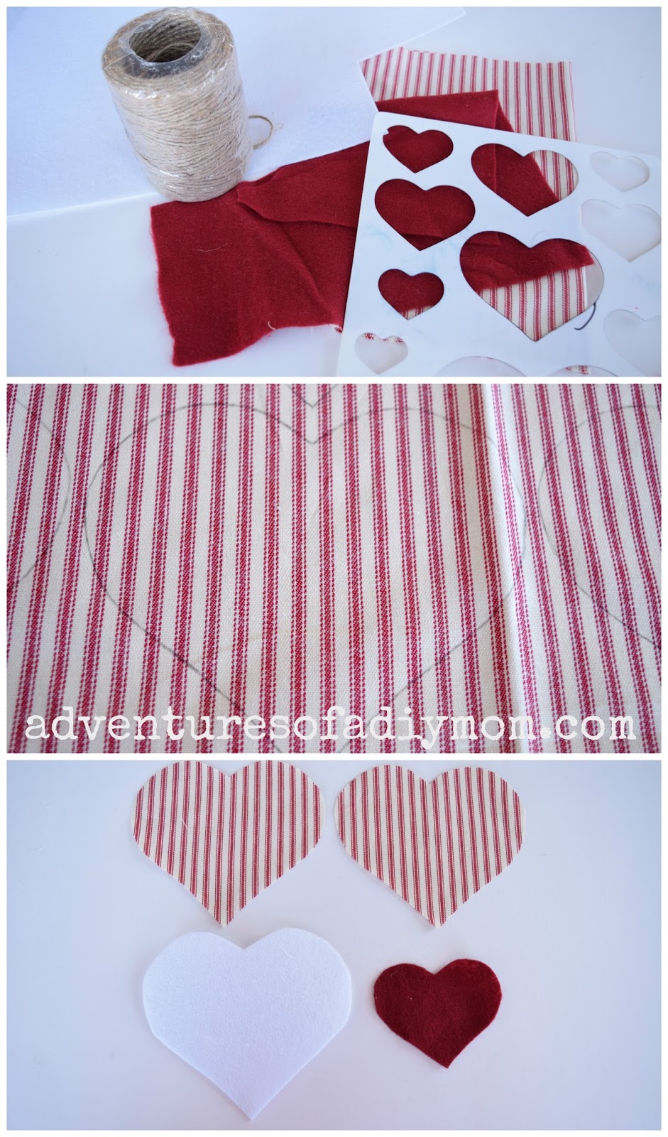 How to Make a Fabric Heart Valentine with a Pocket Adventures of a