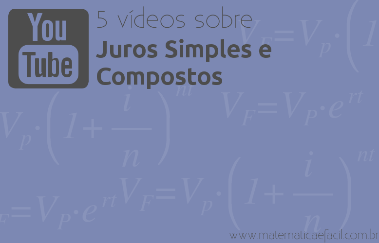 5 vídeos sobre Juros Simples e Compostos
