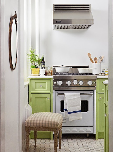 Colorful kitchen ideas for small space | Inspired by the famous Parisian patisserie Ladurée