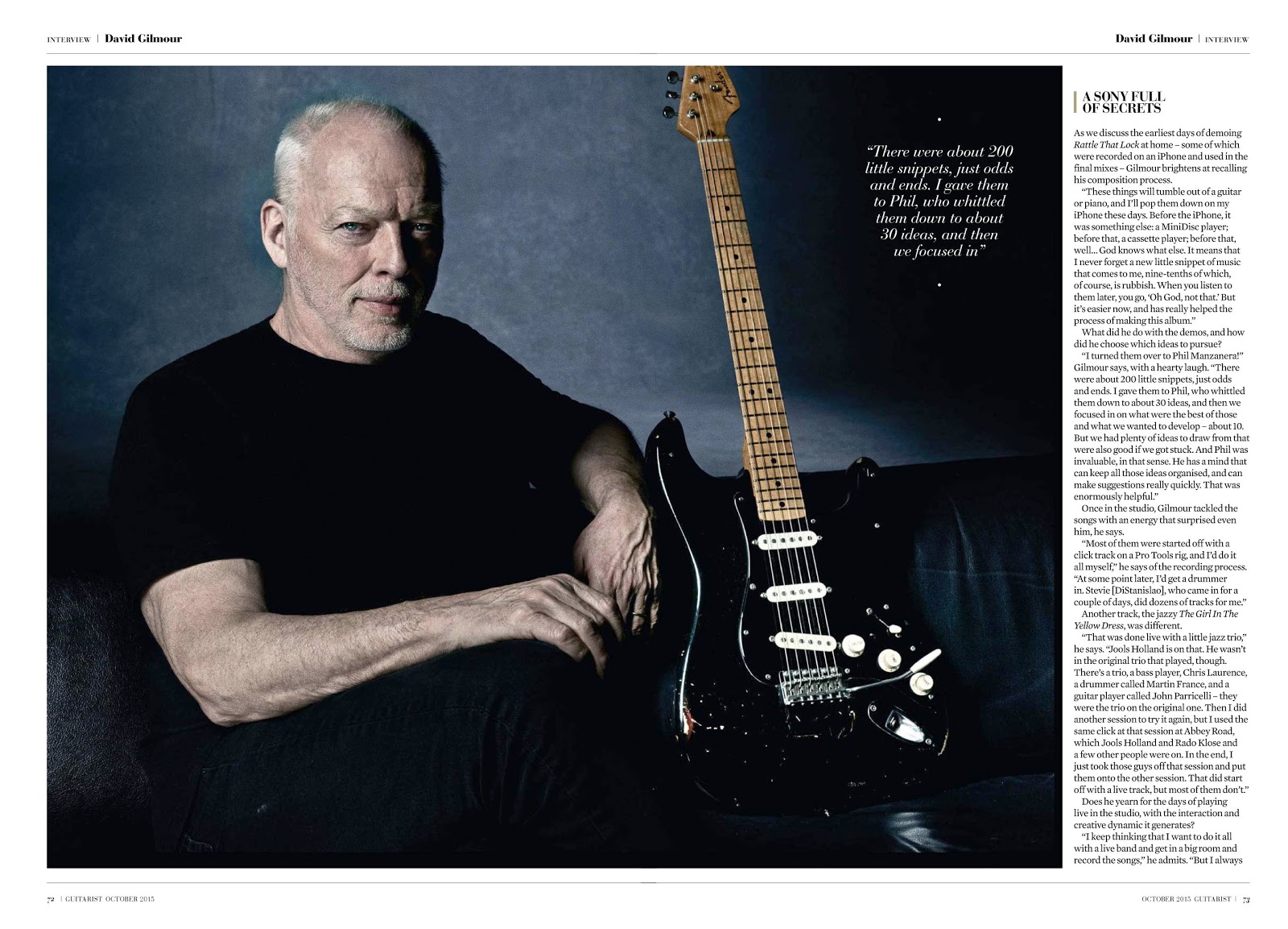 Pink Floyd Ilustrado David Gilmour Guitarist 201510