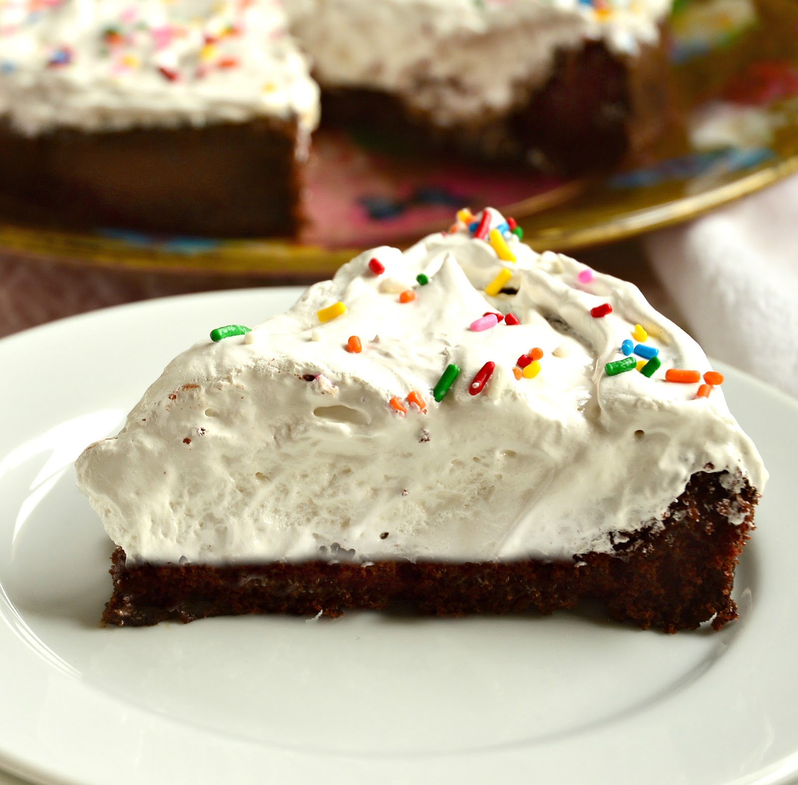 Wacky Chocolate Cake with Marshmallow Frosting (Non Dairy) This Is