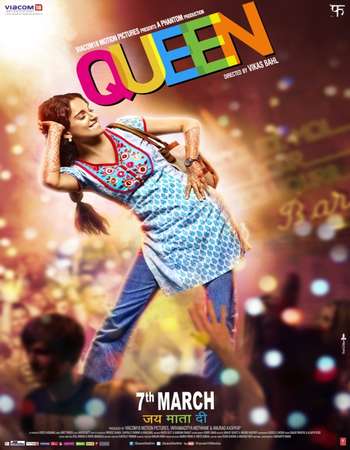Poster Of Queen 2014 Hindi 550MB BRRip 720p ESubs HEVC Watch Online Free Download downloadhub.in