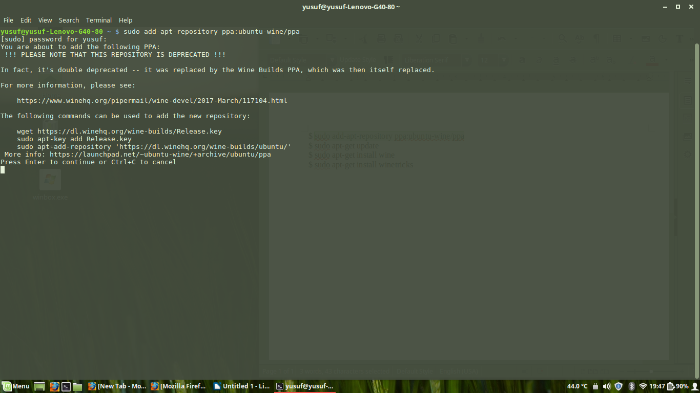 Основные команды терминала Linux Mint sudo. Wine Linux 8.0. Apt command not found
